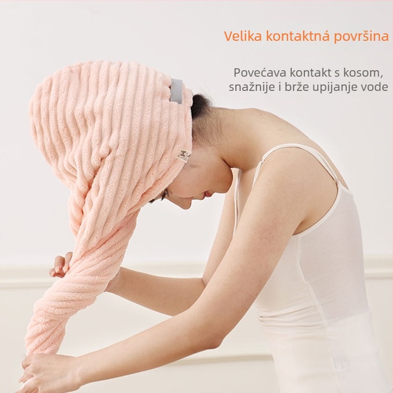 Francuski stil suha kapica za kosu, koralni flis, 100-119 g, Ming mu