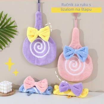 Dječji ručnik od koralnog velura za lice, izvezen, prilagodljiv (Materijal: koralni velur; Težina: <50 g; Proces: vez)