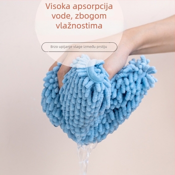 Chenille ručnik za ruke s dizajnom crtani zeko, izvezen, debeo i upijajući, Leisure House