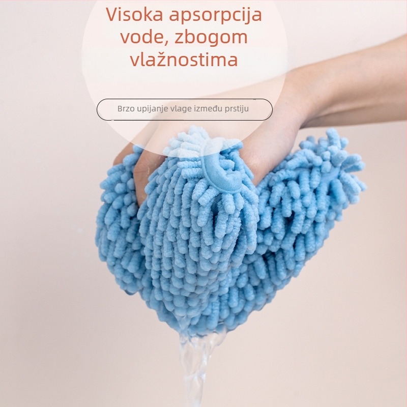 Chenille ručnik za ruke s dizajnom crtani zeko, izvezen, debeo i upijajući, Leisure House