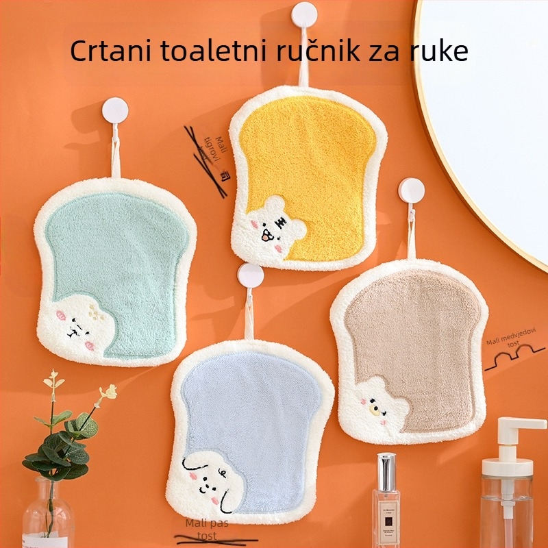 Ručni ručnik za kupaonu i kuhinju, coral fleece, tri sloja, upijajući i brzo sušeći, 30–50 g