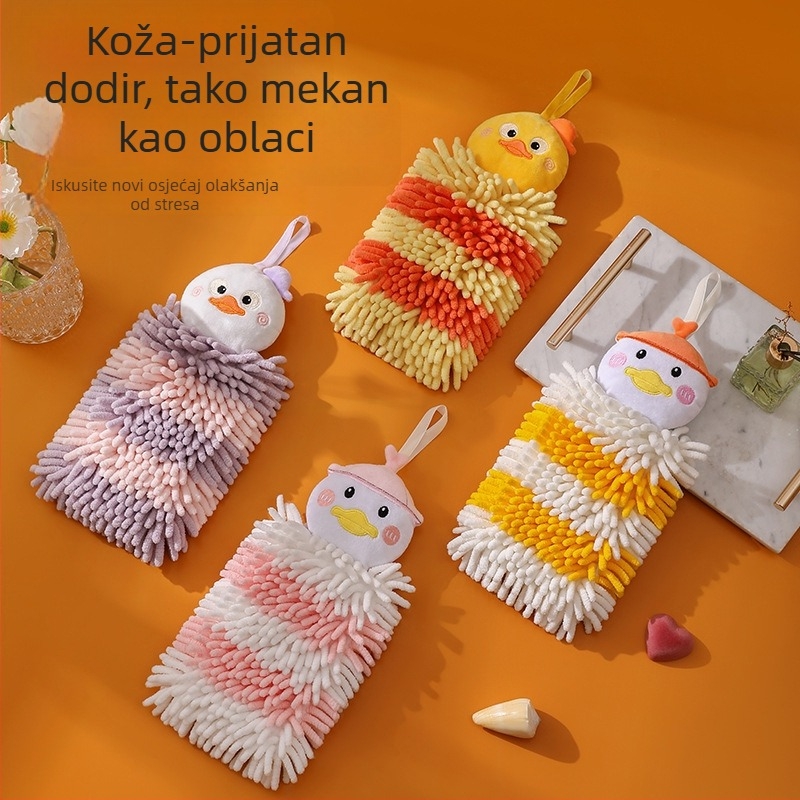 Ručni ručnik za djecu, Chenille materijal, 100-120 g, 150D, vezeni, rezani velur