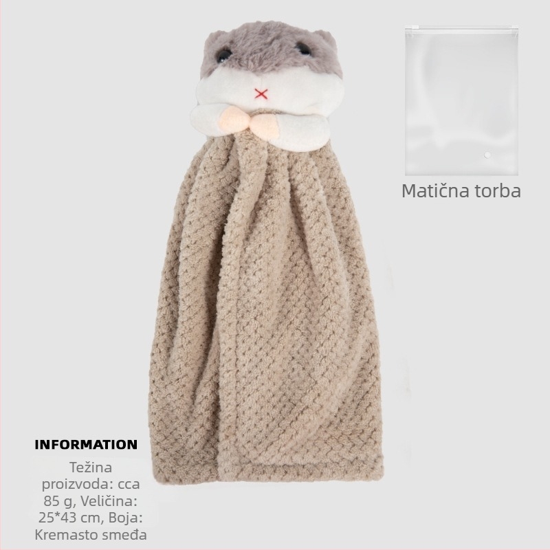 Hamster kreativni ručnik za ruke – viseći kuhinjski ručnik, mikrovlakno 150D, ravno tkivo, 80–100 g, prilagodljiv, Celebration Textile
