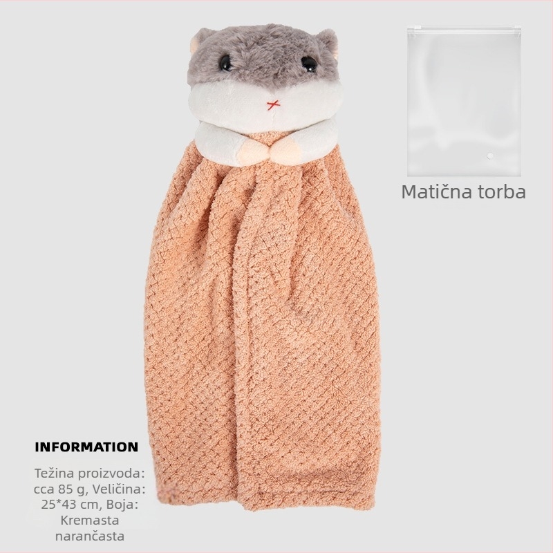 Hamster kreativni ručnik za ruke – viseći kuhinjski ručnik, mikrovlakno 150D, ravno tkivo, 80–100 g, prilagodljiv, Celebration Textile