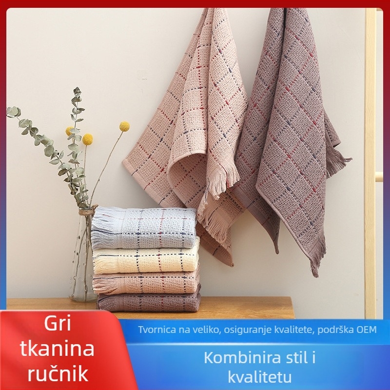 Ručnik za lice - pamuk, jednostavna tkanina, pređa 32s, 50-80 g, pređa Zimu