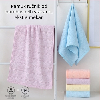 Ručnik od bambusovih vlakana, jacquard tkanina, debeo i proširen za odrasle, neuvijajući vlakna, upijanje vode 5–10 s, marka Jerry