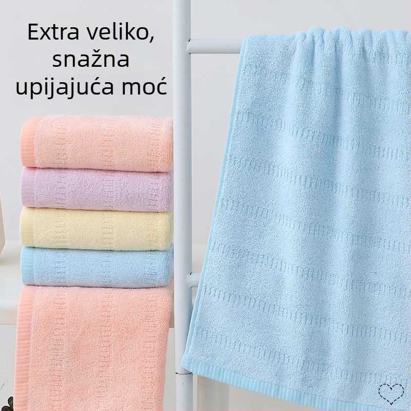 Ručnik od bambusovih vlakana, jacquard tkanina, debeo i proširen za odrasle, neuvijajući vlakna, upijanje vode 5–10 s, marka Jerry
