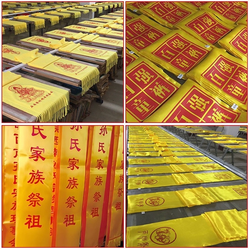 Satenski šal s ušivenim logom, za sve sezone, srednje duljine, svestran