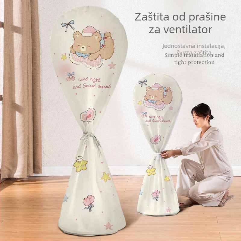 Navlaka za prašinu ventilatora - poliester, Qiao Man, karikaturalni stil, univerzalna navlaka