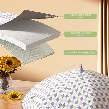 Sklopiva pokrivka za povrće za blagovaonicu – toplinska očuvanja, materijal: Oxford flanel, funkcije: višenamjenski, izolacija, zaštita od prašine, stil: Light Luxury, lansirano 2022