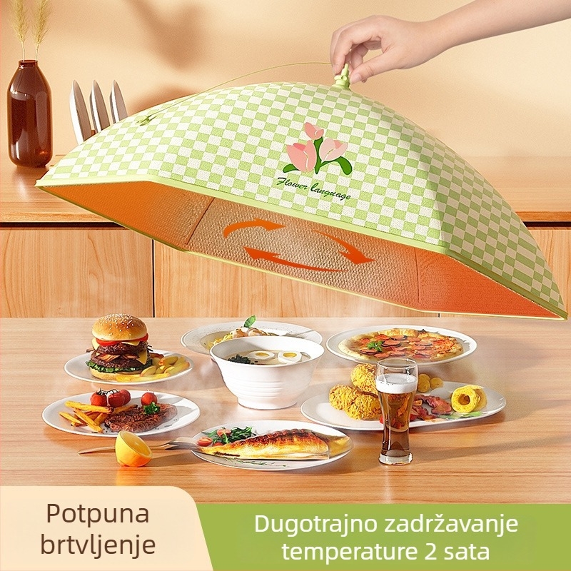 Sklopiva pokrivka za povrće za blagovaonicu – toplinska očuvanja, materijal: Oxford flanel, funkcije: višenamjenski, izolacija, zaštita od prašine, stil: Light Luxury, lansirano 2022