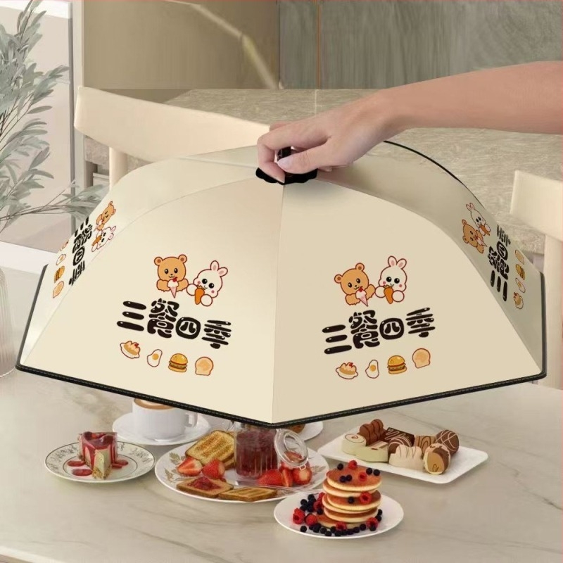 Sklopivi poklopac za hranu, plast, moderan minimalistički stil, izolacija i zaštita od prašine, za čuvanje ostataka