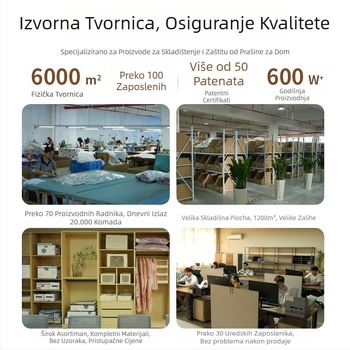 Podna prozirna zaštita za odjeću, PEVA, otporna na prašinu i vlagu, periva i sklopiva