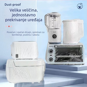 Jednokratna zaštitna navlaka protiv prašine za kućanske uređaje – prozirna elastična PE film navlaka za rižar i mikrovalnu pećnicu
