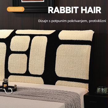 Navlaka za uzglavlje kreveta od velur Shu cotton velvet, moderan minimalistički stil, elastično zaštitno pokrivanje protiv prašine