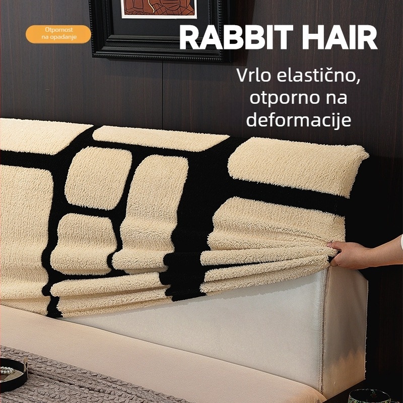 Navlaka za uzglavlje kreveta od velur Shu cotton velvet, moderan minimalistički stil, elastično zaštitno pokrivanje protiv prašine