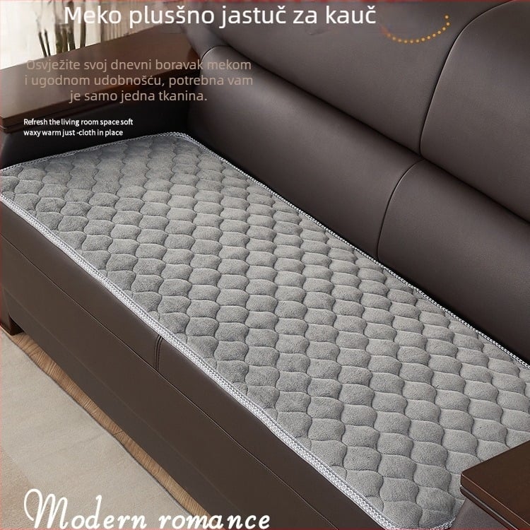 Jastuk za kauč - debeli pliš, protuklizni, univerzalno za sva četiri godišnja doba, minimalistički stil