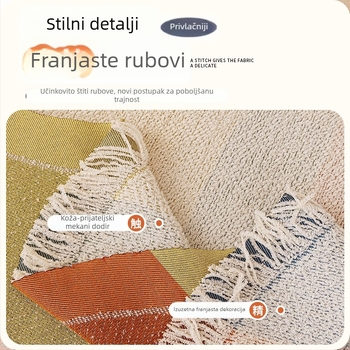 Pokrov kauča od pahuljastog vlakna, univerzalna primjena, minimalistički stil, zaštita od prašine i ogrebotina mačaka