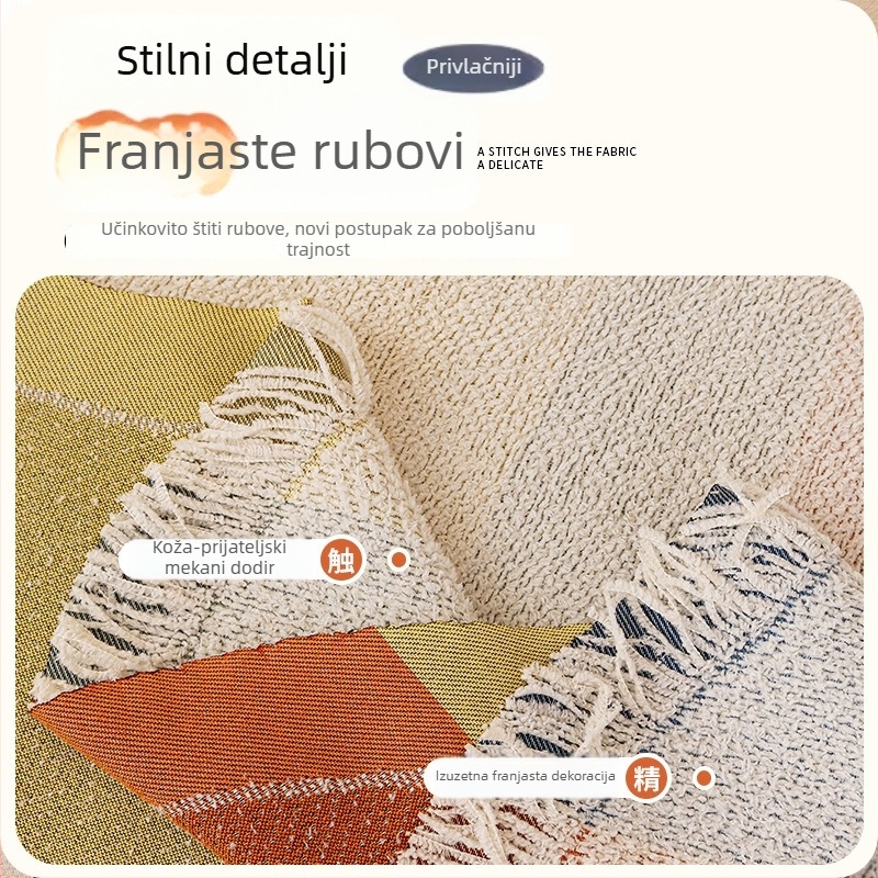 Pokrov kauča od pahuljastog vlakna, univerzalna primjena, minimalistički stil, zaštita od prašine i ogrebotina mačaka