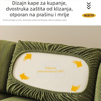 2026 navlaka za kauč od džakard velura, potpuno prekrivanje, univerzalna za četiri sezone, podložak protiv ogrebotina mačaka