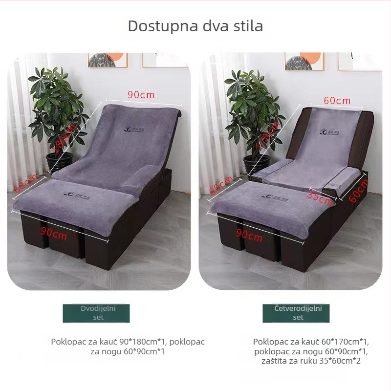 Navlaka za stražnji dio kauča - mikrovlakno, namijenjena jednosjednom kauču, jednostavan stil s čipkastim uzorkom, prilagodljivo