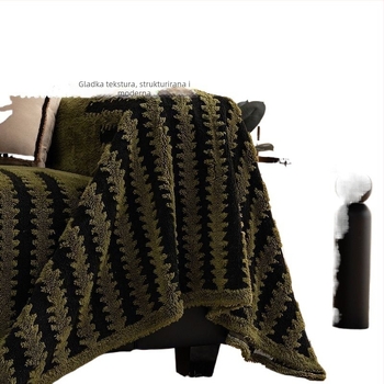 Plišena navlaka za kauč s uzorkom houndstooth - jedinstveni jednopodne komplet, univerzalna prilagodba, minimalistički stil