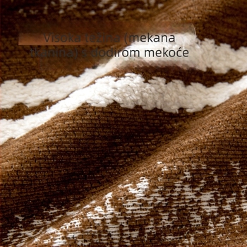 Chenille navlaka za kutnu sofu – Mid-Century stil, prugasti uzorak, minimalistički, prilagodljiva