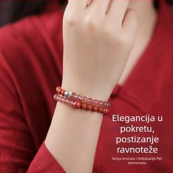 DU narukvica od kristala citrina – polirana, unisex, etnički stil nakita