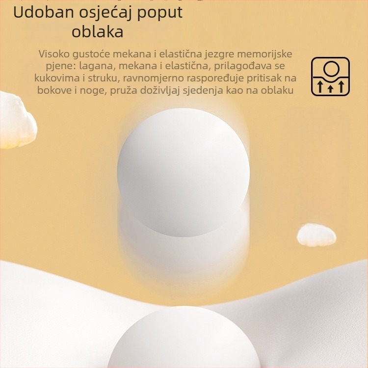 Jastuk za sjedalo od memorijske pjene za uredsku stolicu, minimalistički stil, tip jastuka, univerzalno