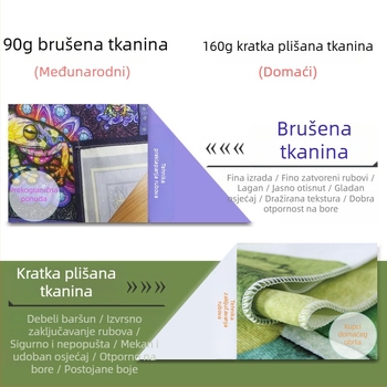 Nordijski gobelin s motivom gljiva za zidni dekor, širokog formata, velikih dimenzija