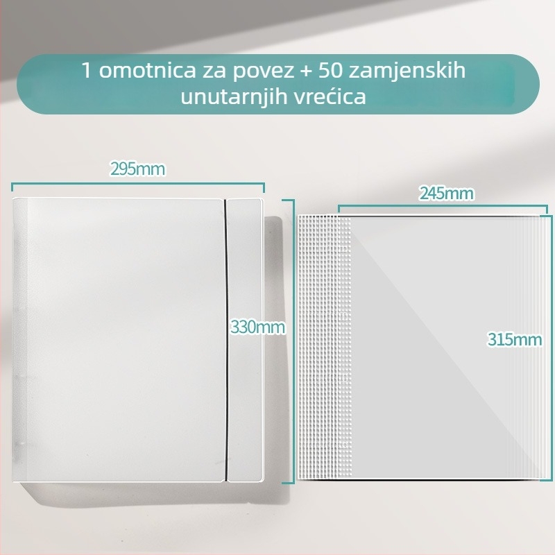 Jojo album za pohranu slikovnica s listovima na slobodnim listovima i zaštitnim kućištem; standardni model; bez logotipa; bez prilagođavanja