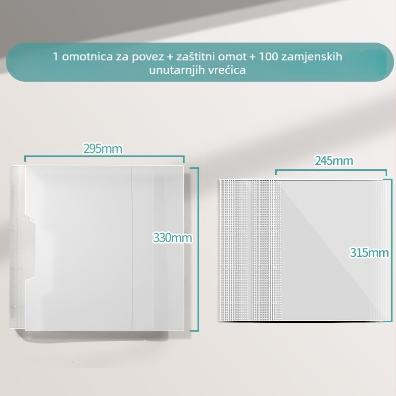 Jojo album za pohranu slikovnica s listovima na slobodnim listovima i zaštitnim kućištem; standardni model; bez logotipa; bez prilagođavanja