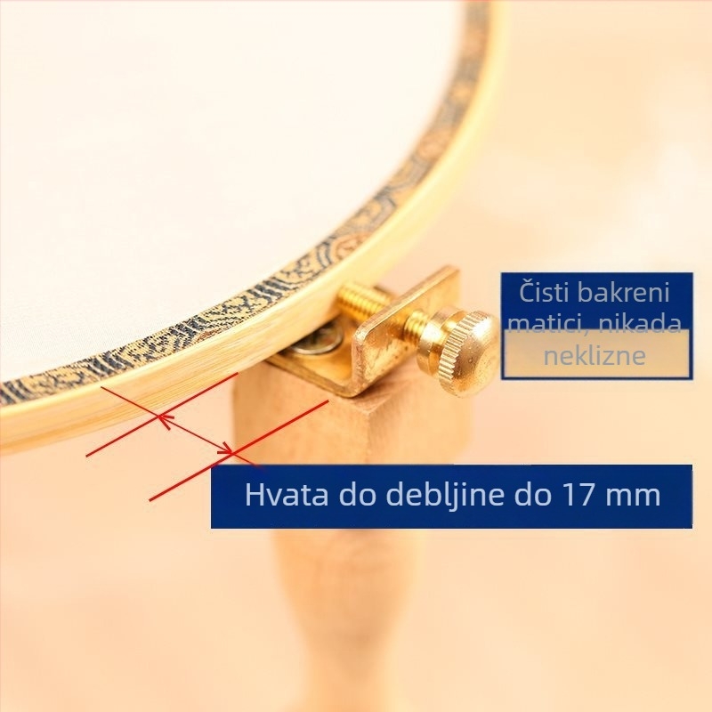 Okvir za križno vezenje u francuskom stilu, stolni drveni stalak, Su vezenje, baza s tri noge ravnog dna, za dnevni boravak