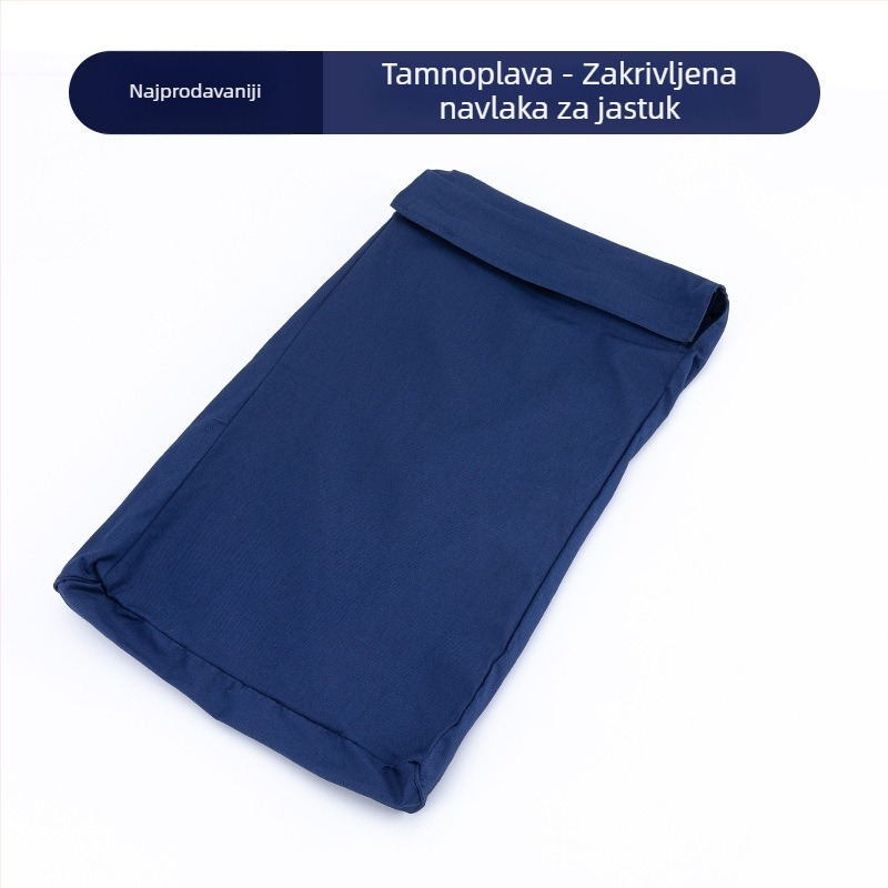 Jastučnica za studentski dom, vojnozelena i maslinasto zelena, standardna veličina, jednostruka jastučnica, boje: tamno plava i plamenoplava.