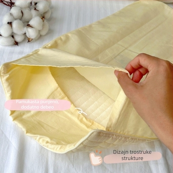 Dječje pamučne navlake za jastuke, set od 2 komada, 100% pamuk; tkanina s izšivanjem, twill i quilt; reaktivno bojanje