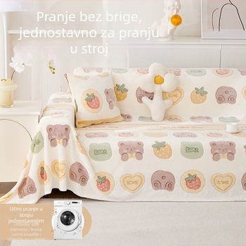 Navlaka za jastuk kauča - pliš, univerzalna, crtani uzorak, minimalistički stil, tip jastuka (pliš materijal; universalna prilagodba; crtani uzorak; minimalisticki stil; tip jastuka)