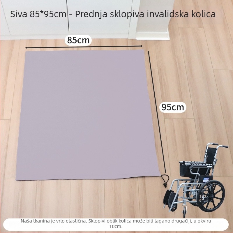 Pokrov za zaštitu od prašine za sklopivu invalidsku kolicu, materijal mliječna svila, jednostavan stil, za dnevne sobe i poslovne prostore