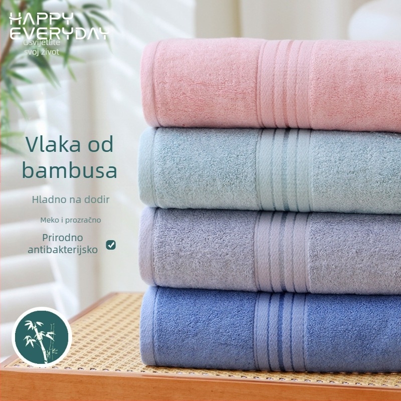 Ručnik za kupanje od bambusovih vlakana, težina iznad 500 g, pređa 32, plosno tkanje, prilagodljivo