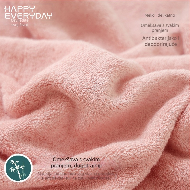 Ručnik za kupanje od bambusovih vlakana, težina iznad 500 g, pređa 32, plosno tkanje, prilagodljivo