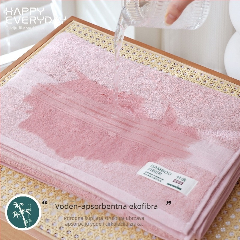 Ručnik za kupanje od bambusovih vlakana, težina iznad 500 g, pređa 32, plosno tkanje, prilagodljivo