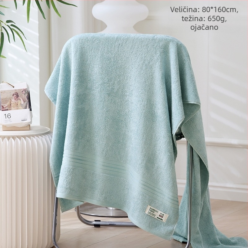 Ručnik za kupanje od bambusovih vlakana, težina iznad 500 g, pređa 32, plosno tkanje, prilagodljivo