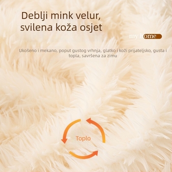 Trojesezidni nordijski plišani prekrivač za kauč, zaštita od prašine Moisturizer