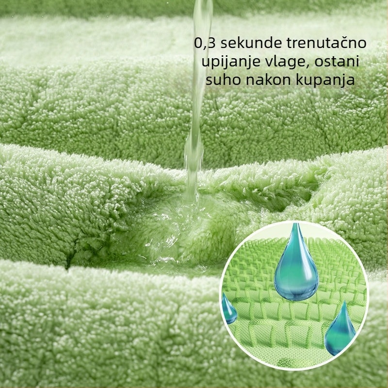 Dječji ručnik za kupanje s kapuljom – koralni flis, 300–400 g, 120D pređa, izvezeno