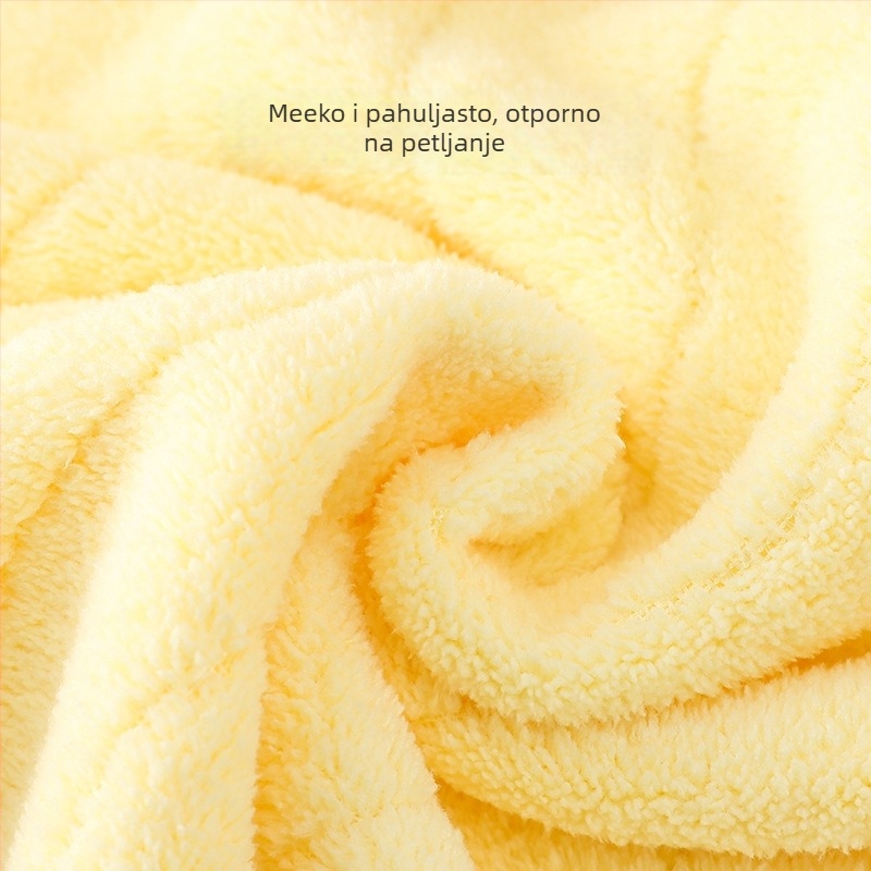 Dječji kupaći kaput s kapuljačom - potpuno pokrivanje tijela, apsorbirajući coral fleece, 200–300 g, 150D