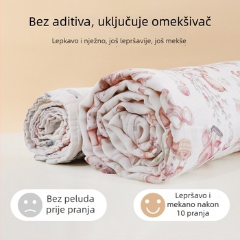 Dječji ručnik za kupanje s kapuljačom, gazasta tkanina, upija, brzo suši, 300–400 g