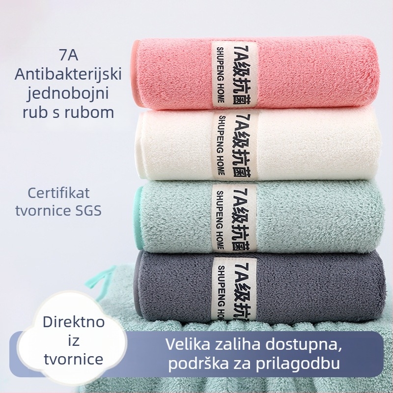 Koralni flis kupaonski ručnik za kućnu upotrebu — debeo i upija; težina 200–300 g, pređa 150d, jacquard završna obrada, vez i šav