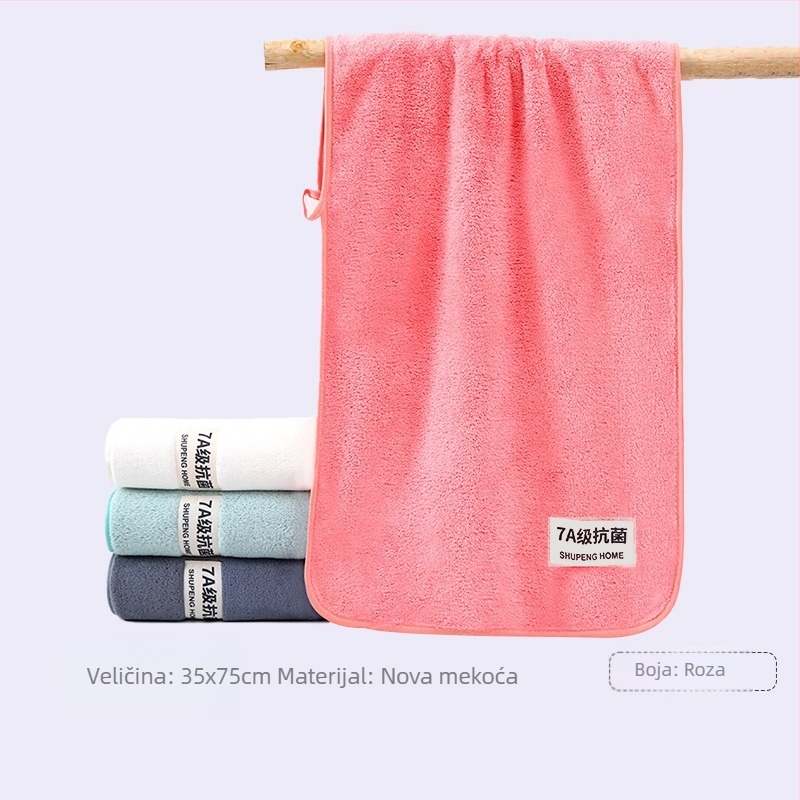 Koralni flis kupaonski ručnik za kućnu upotrebu — debeo i upija; težina 200–300 g, pređa 150d, jacquard završna obrada, vez i šav