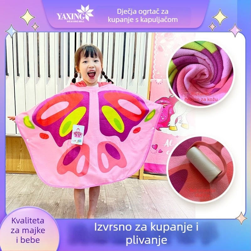 Dječji kapuljačasti ručnik-haljina za kupanje, debeli, velike veličine, upija i brzo se suši