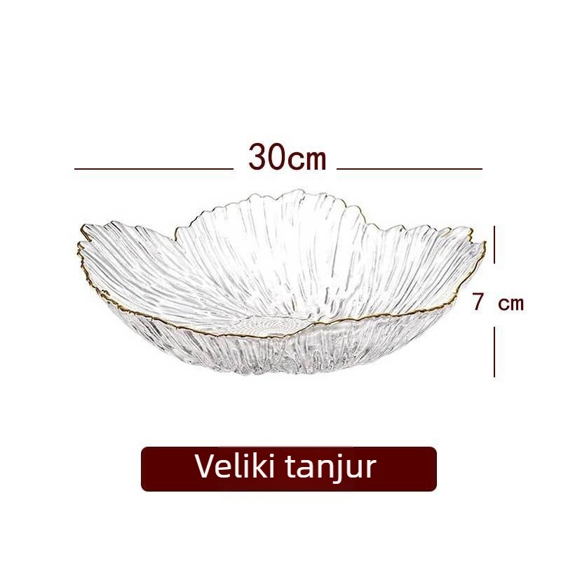 Samyo staklena ploča za voće, oblik latice cvijeta, skandinavski minimalistički stil