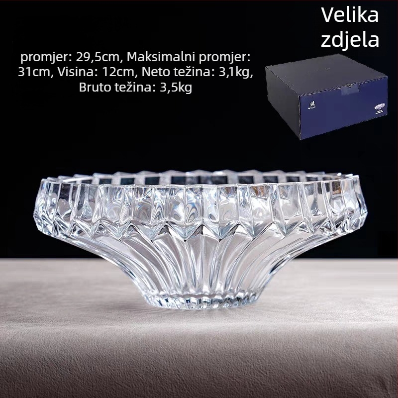 Pladanj za voće, staklo, Xinze, moderan minimalistički stil, prugasti uzorak, proljeće 2013